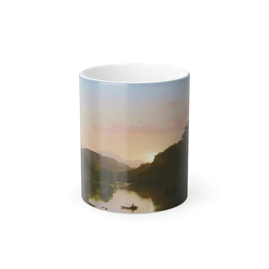 Frederic Edwin Church (1826-1900) View in New England - Oil on Canvas c1853-1854 - Color Changing Mug 11oz 11oz - Go Mug Yourself