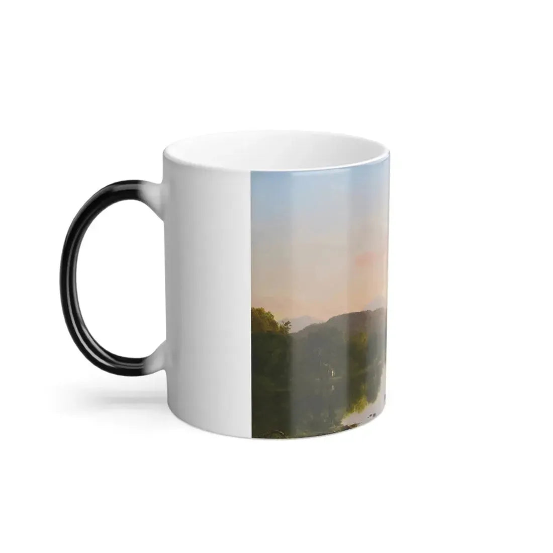 Frederic Edwin Church (1826-1900) View in New England - Oil on Canvas c1853-1854 - Color Changing Mug 11oz - Go Mug Yourself