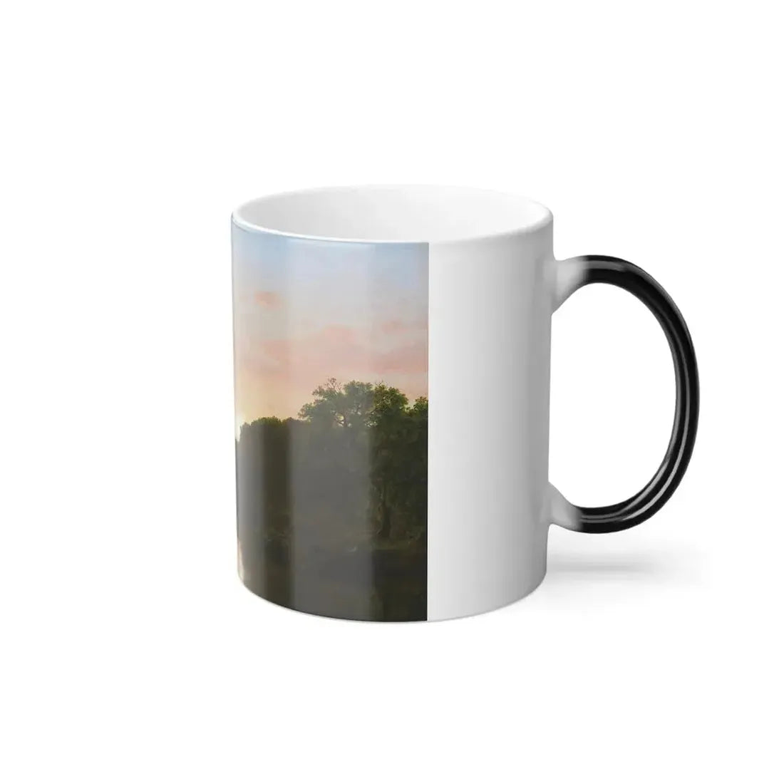 Frederic Edwin Church (1826-1900) View in New England - Oil on Canvas c1853-1854 - Color Changing Mug 11oz - Go Mug Yourself