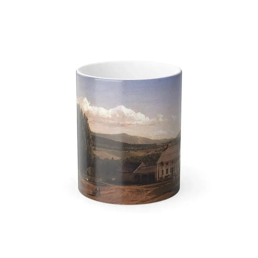 Frederic Edwin Church (1826-1900) View in Pittsford Vt -Oil on academy board - 1848 - Color Changing Mug 11oz 11oz - Go Mug Yourself
