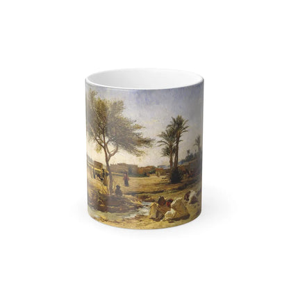 Frederick Arthur Bridgman (1847-1928) An Arab Village - Color Changing Mug 11oz-11oz-Go Mug Yourself