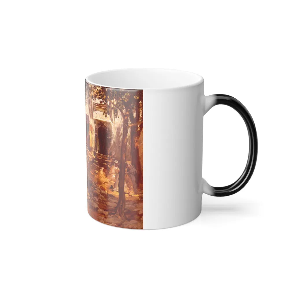 Frederick Arthur Bridgman (1847-1928) An Eastern Courtyard - Color Changing Mug 11oz-Go Mug Yourself