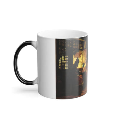 Frederick Arthur Bridgman (1847-1928) An Interesting Game - Oil on Canvas - Color Changing Mug 11oz-Go Mug Yourself