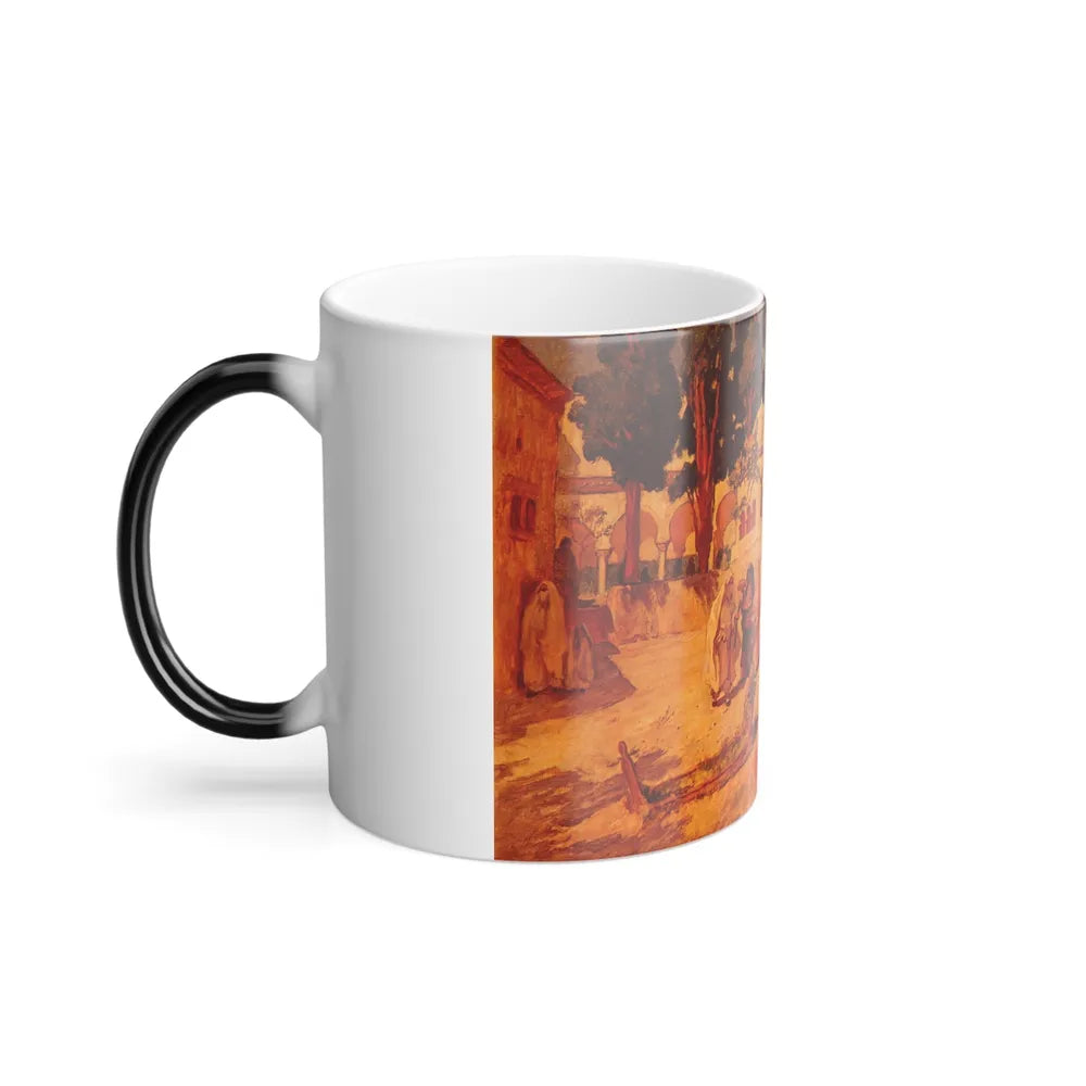 Frederick Arthur Bridgman (1847-1928) Arab Women at the Town Wall - Color Changing Mug 11oz-Go Mug Yourself