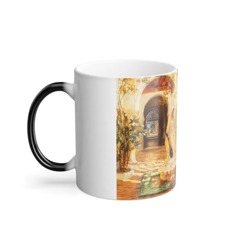 Frederick Arthur Bridgman (1847-1928) Courtyard, El Biar - Color Changing Mug 11oz-Go Mug Yourself