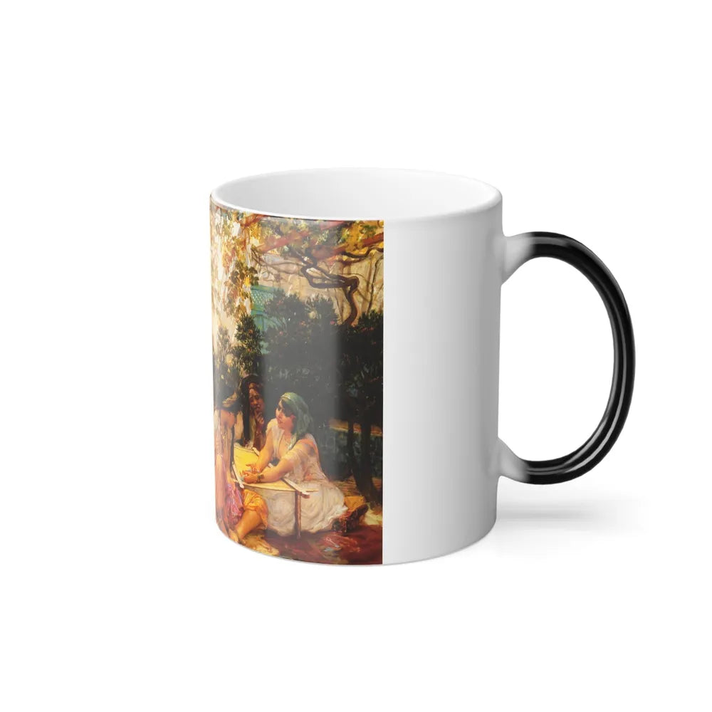 Frederick Arthur Bridgman (1847-1928) Courtyard, El Biar - Color Changing Mug 11oz-Go Mug Yourself