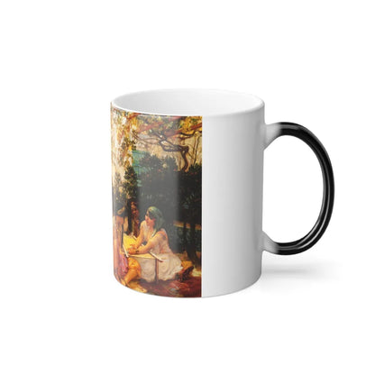 Frederick Arthur Bridgman (1847-1928) Courtyard, El Biar - Color Changing Mug 11oz-Go Mug Yourself