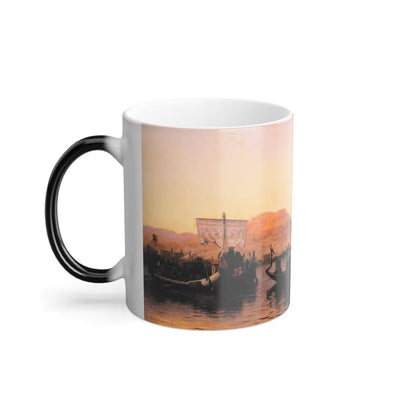 Frederick Arthur Bridgman (1847-1928) Funeral of a Mummy - 1876-77 - Color Changing Mug 11oz-Go Mug Yourself