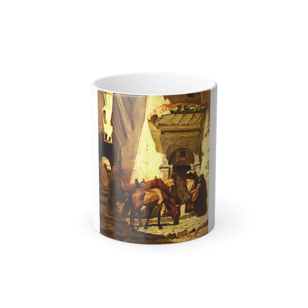 Frederick Arthur Bridgman (1847-1928) Near The Kasbah - Color Changing Mug 11oz-11oz-Go Mug Yourself