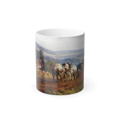 Frederick Arthur Bridgman (1847-1928) Plowing the Field - Color Changing Mug 11oz-11oz-Go Mug Yourself