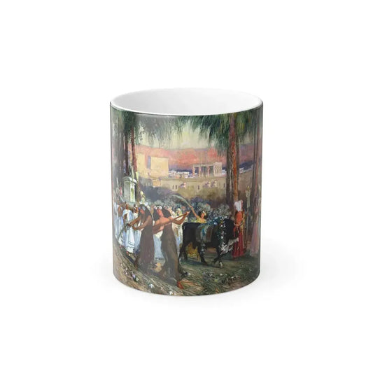 Frederick Arthur Bridgman (1847-1928) Procession in Honor of Isis - Oil on Canvas 1902 - Color Changing Mug 11oz 11oz - Go Mug Yourself