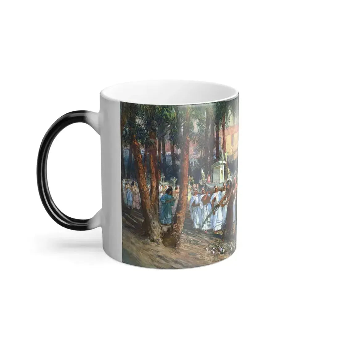 Frederick Arthur Bridgman (1847-1928) Procession in Honor of Isis - Oil on Canvas 1902 - Color Changing Mug 11oz - Go Mug Yourself