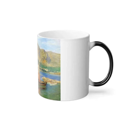Frederick Arthur Bridgman (1847-1928) Sailboats South of France - Color Changing Mug 11oz - Go Mug Yourself