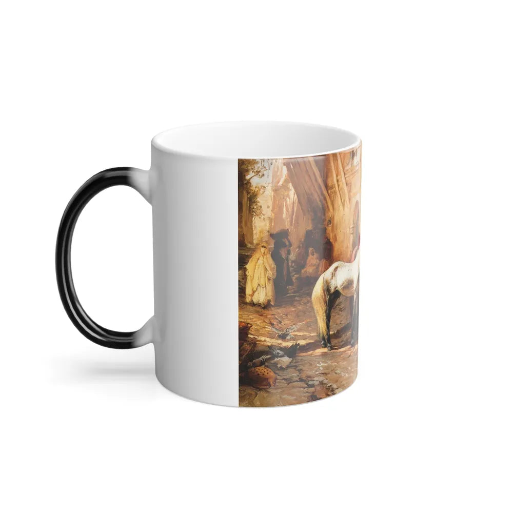 Frederick Arthur Bridgman (1847-1928) Scene in Morocco - Color Changing Mug 11oz-Go Mug Yourself