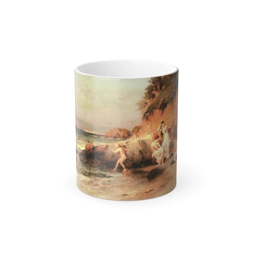 Frederick Arthur Bridgman (1847-1928) The Bathing Beauties - Color Changing Mug 11oz-11oz-Go Mug Yourself