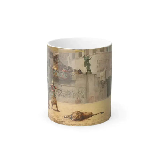 Frederick Arthur Bridgman (1847-1928)  The Diversion of an Assyrian King - Oil on canvas (bright scan) - Color Changing Mug 11oz 11oz - Go Mug Yourself