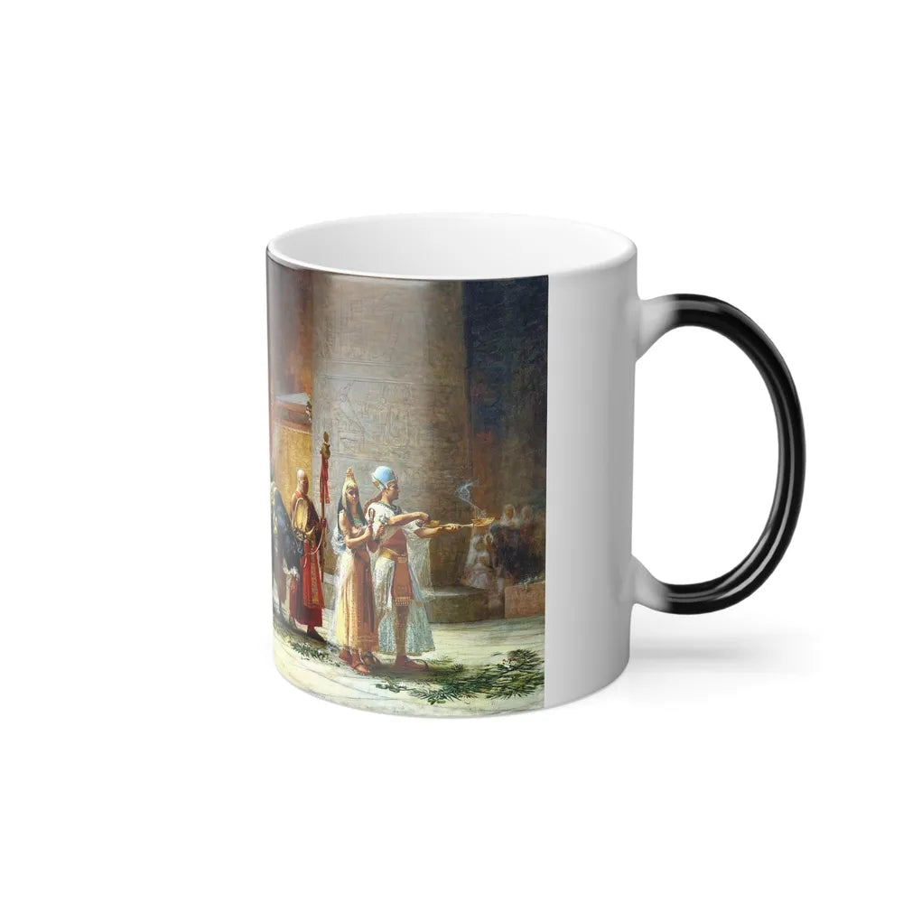 Frederick Arthur Bridgman (1847-1928) The Procession of the Bull Apis - 1879 - Color Changing Mug 11oz-Go Mug Yourself