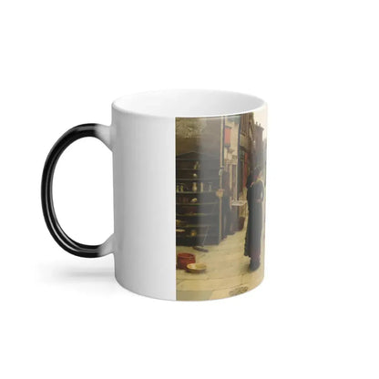 Frederick Brown (1851-1941) An impromptu dance - a scene on the Chelsea Embankment - Oil on canvas 1883 - Color Changing Mug 11oz - Go Mug Yourself