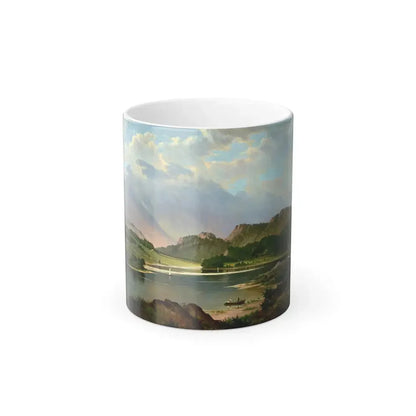 Frederick Debourg Richards (1822-1903) Benvenue Rising Over Loch Achray, Scotland - Oil on Canvas 1875 - Color Changing Mug 11oz 11oz - Go Mug Yourself