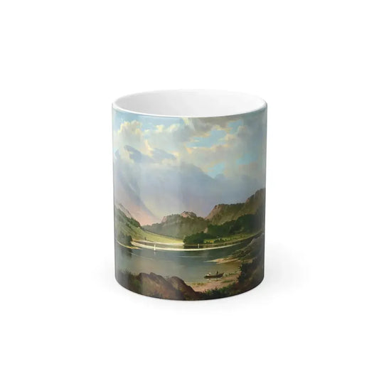 Frederick Debourg Richards (1822-1903) Benvenue Rising Over Loch Achray, Scotland - Oil on Canvas 1875 - Color Changing Mug 11oz 11oz - Go Mug Yourself