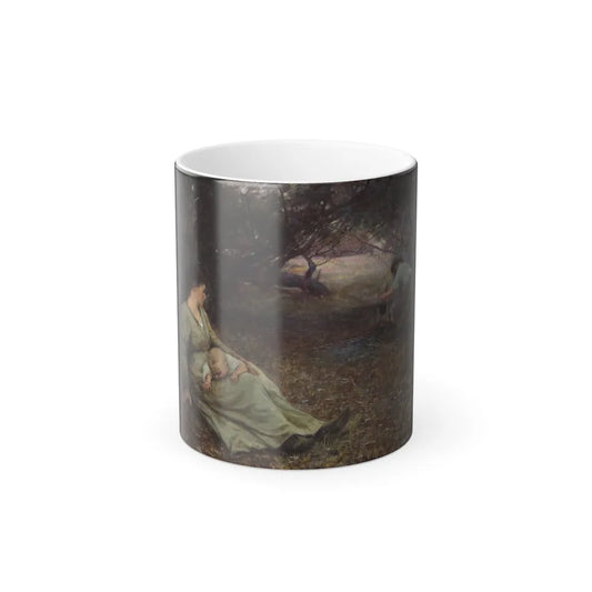 Frederick McCubbin (1855-1917) On the wallaby track - Oil on Canvas 1896 - Color Changing Mug 11oz-11oz-Go Mug Yourself