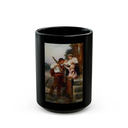 Frederick Morgan (1847-1927) A Fathers Return - Black Coffee Mug 15oz - Go Mug Yourself