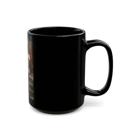 Frederick Morgan (1847-1927) A Fathers Return - Black Coffee Mug-Go Mug Yourself