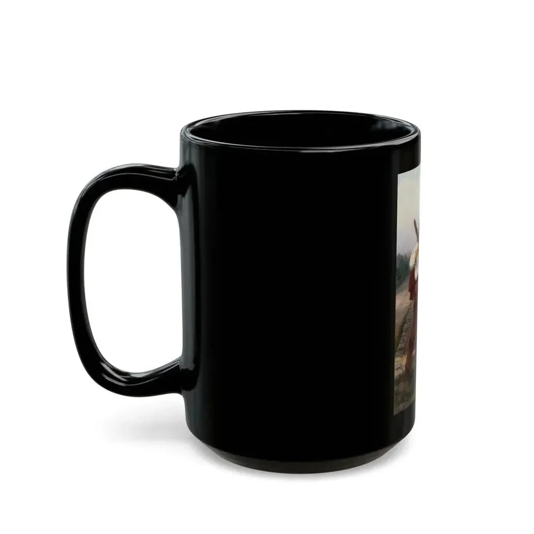 Frederick Morgan (1847-1927) A Fathers Return - Black Coffee Mug - Go Mug Yourself