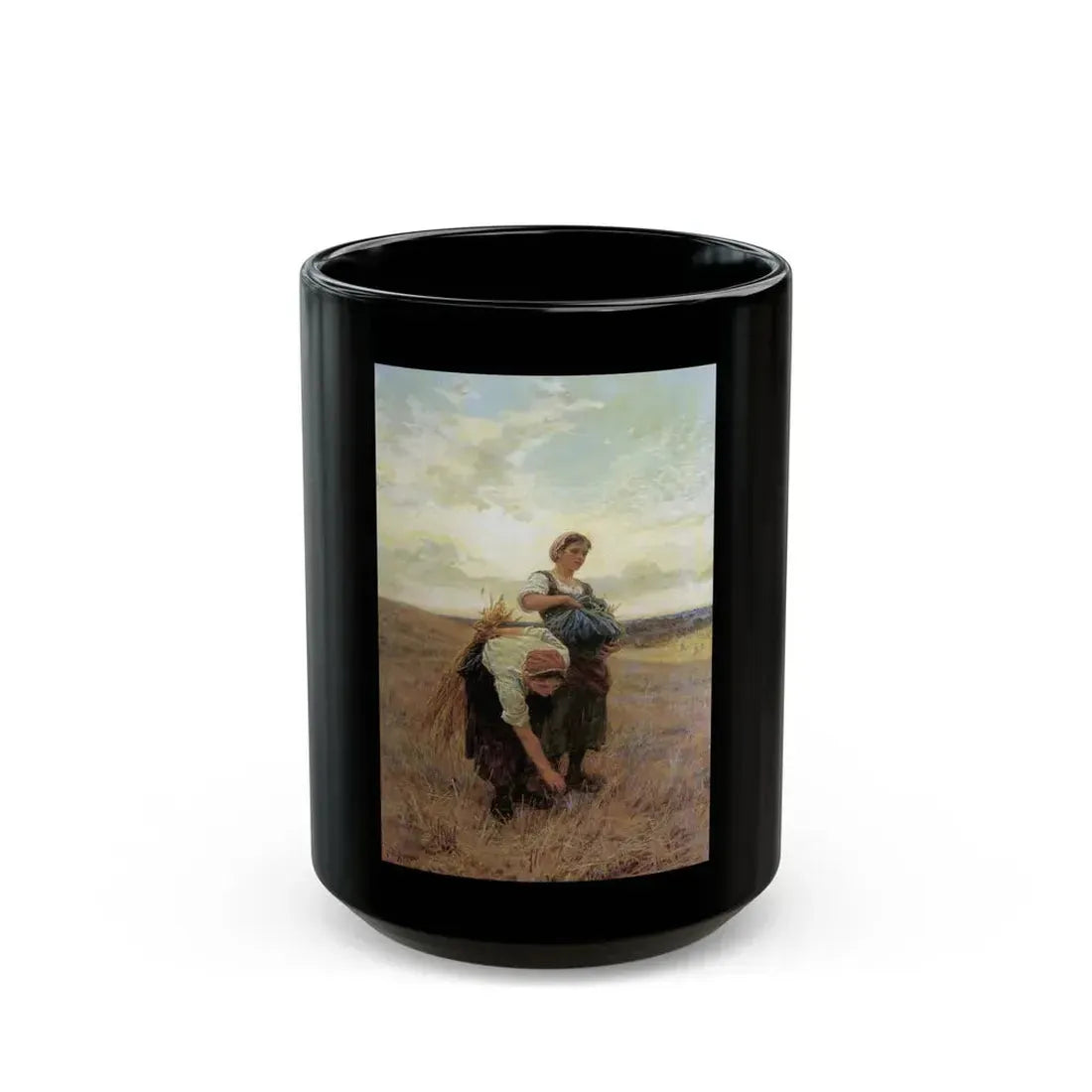 Frederick Morgan (1847-1927) The Gleaners - 1880 - Black Coffee Mug 15oz - Go Mug Yourself