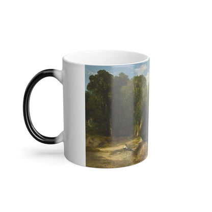 Frederick Richard Lee (1798-1879) The Ferry Crossing - Oil on Canvas 1868 - Color Changing Mug 11oz-Go Mug Yourself