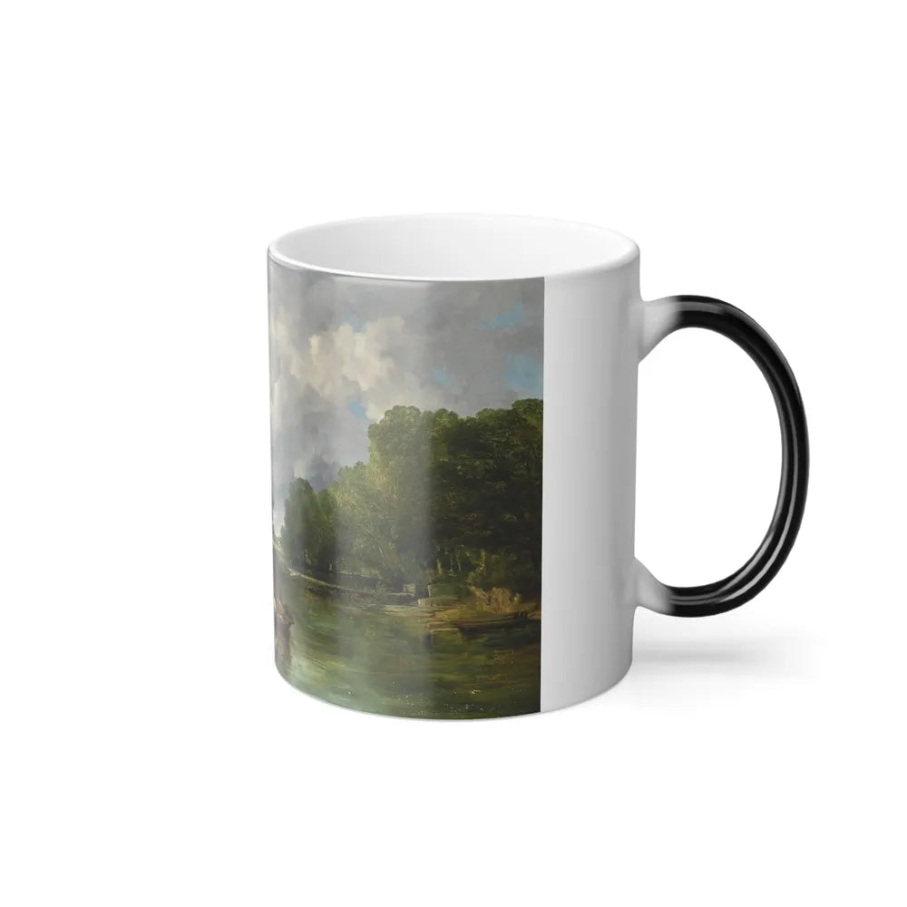 Frederick Richard Lee (1798-1879) The Ferry Crossing - Oil on Canvas 1868 - Color Changing Mug 11oz-Go Mug Yourself