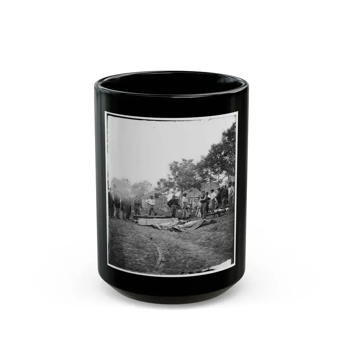 Fredericksburg, Va. Burial Of Unoin Soldiers (U.S. Civil War) Black Coffee Mug 15oz - Go Mug Yourself