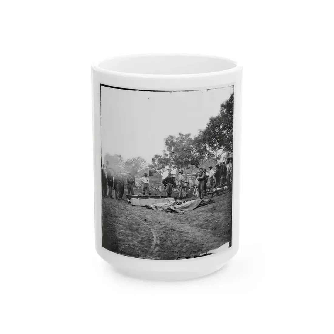 Fredericksburg, Va. Burial Of Unoin Soldiers (U.S. Civil War) White Coffee Mug 15oz - Go Mug Yourself