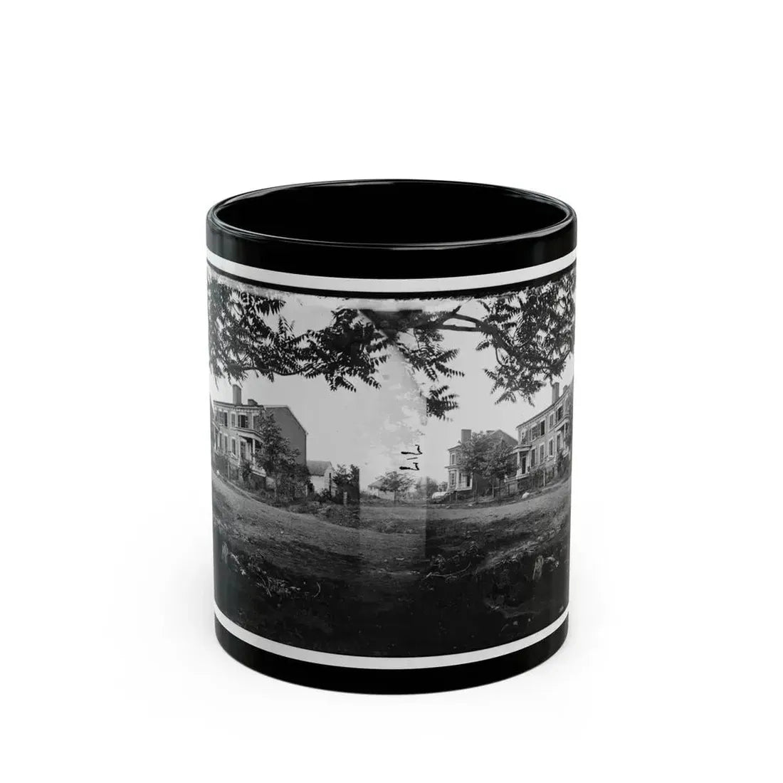 Fredericksburg, Va. Houses Damaged By The Shelling Of December 13, 1862 (U.S. Civil War) Black Coffee Mug 11oz - Go Mug Yourself