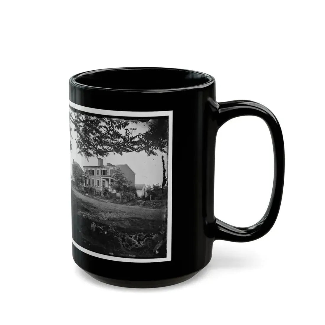 Fredericksburg, Va. Houses Damaged By The Shelling Of December 13, 1862 (U.S. Civil War) Black Coffee Mug - Go Mug Yourself
