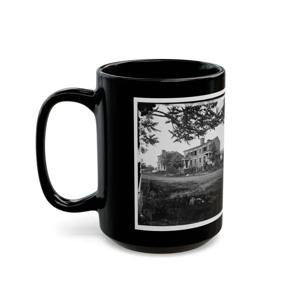 Fredericksburg, Va. Houses Damaged By The Shelling Of December 13, 1862 (U.S. Civil War) Black Coffee Mug - Go Mug Yourself