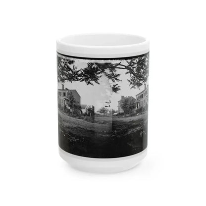 Fredericksburg, Va. Houses Damaged By The Shelling Of December 13, 1862 (U.S. Civil War) White Coffee Mug 15oz - Go Mug Yourself