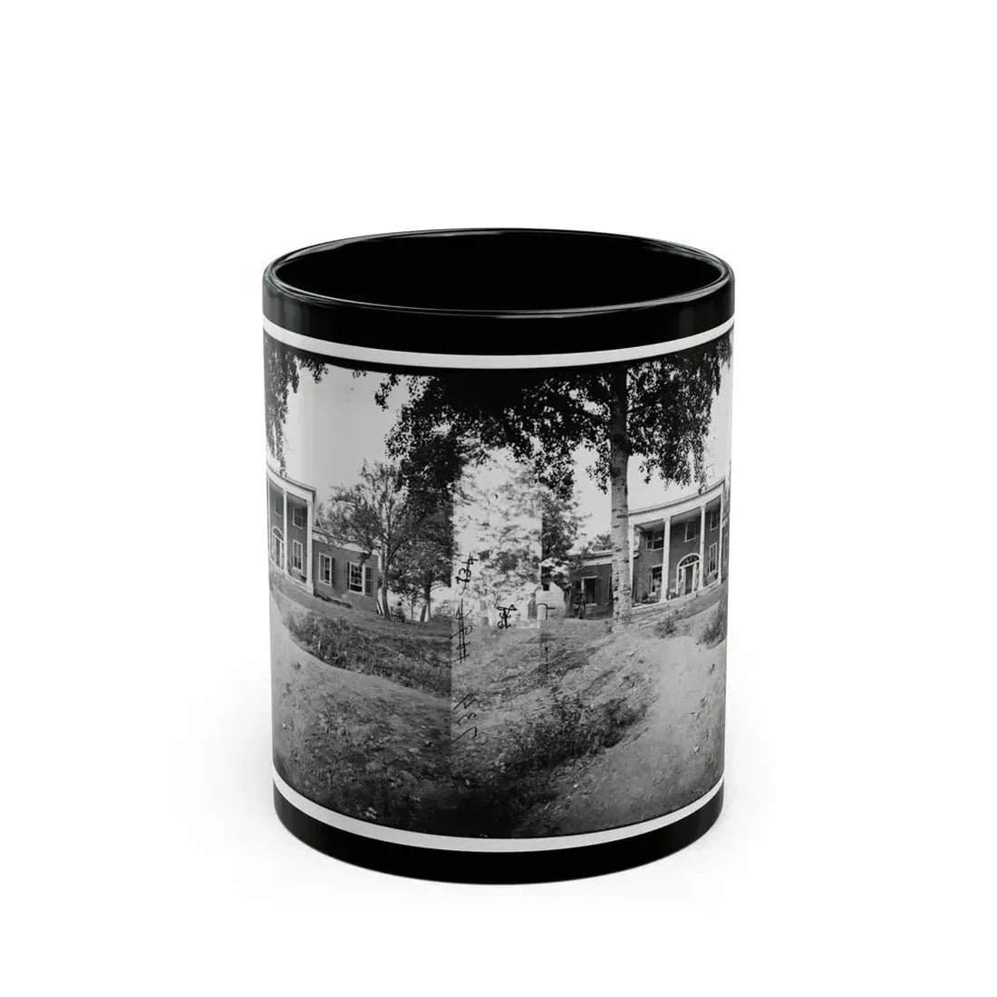 Fredericksburg, Va. Marye House, With Rifle Pits In Front (U.S. Civil War) Black Coffee Mug 11oz - Go Mug Yourself