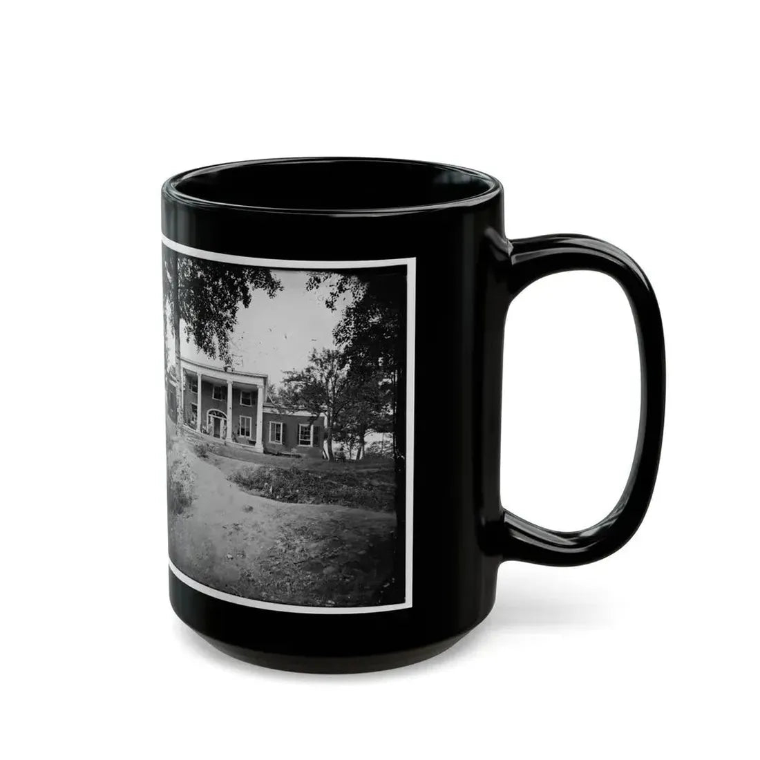 Fredericksburg, Va. Marye House, With Rifle Pits In Front (U.S. Civil War) Black Coffee Mug - Go Mug Yourself