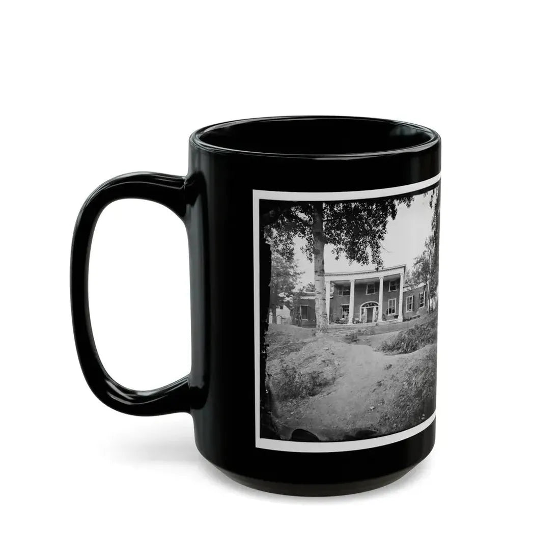Fredericksburg, Va. Marye House, With Rifle Pits In Front (U.S. Civil War) Black Coffee Mug - Go Mug Yourself