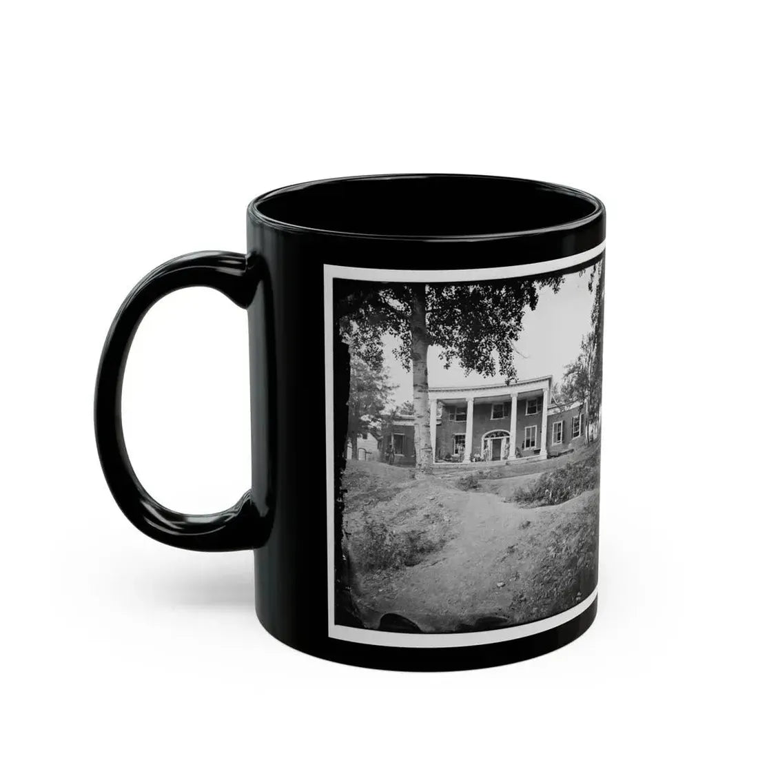 Fredericksburg, Va. Marye House, With Rifle Pits In Front (U.S. Civil War) Black Coffee Mug - Go Mug Yourself