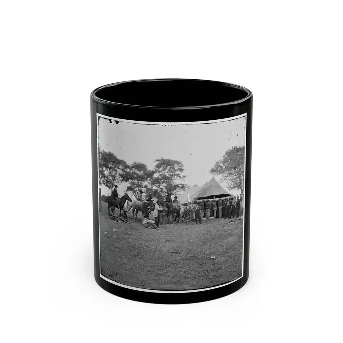 Fredericksburg, Va. Soldiers Filling Canteens (U.S. Civil War) Black Coffee Mug 11oz - Go Mug Yourself