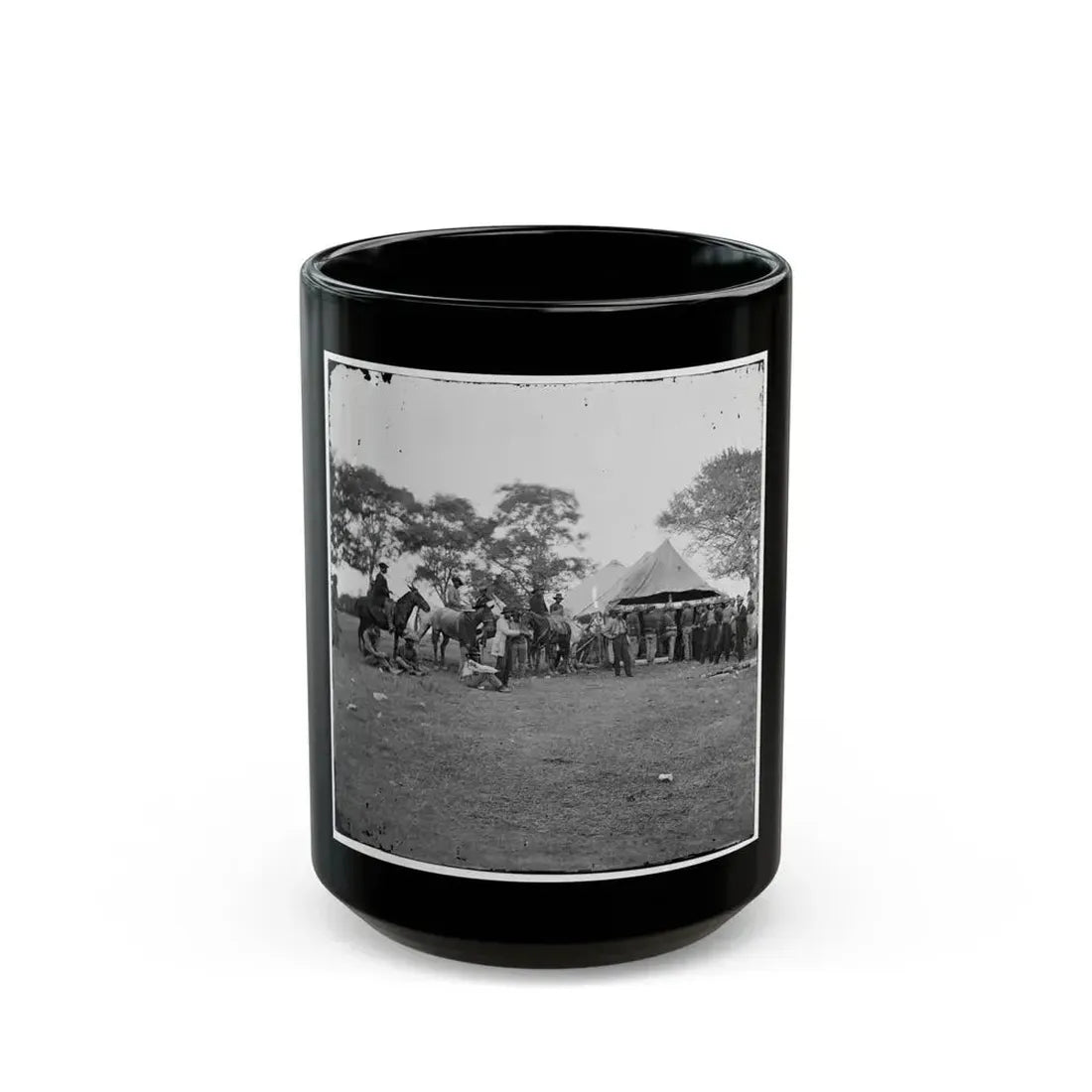 Fredericksburg, Va. Soldiers Filling Canteens (U.S. Civil War) Black Coffee Mug 15oz - Go Mug Yourself