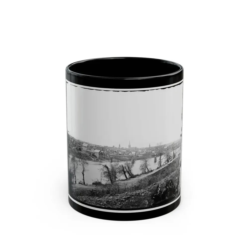 Fredericksburg, Va. View Of Town From East Bank Of The Rappahannock (U.S. Civil War) Black Coffee Mug 11oz - Go Mug Yourself