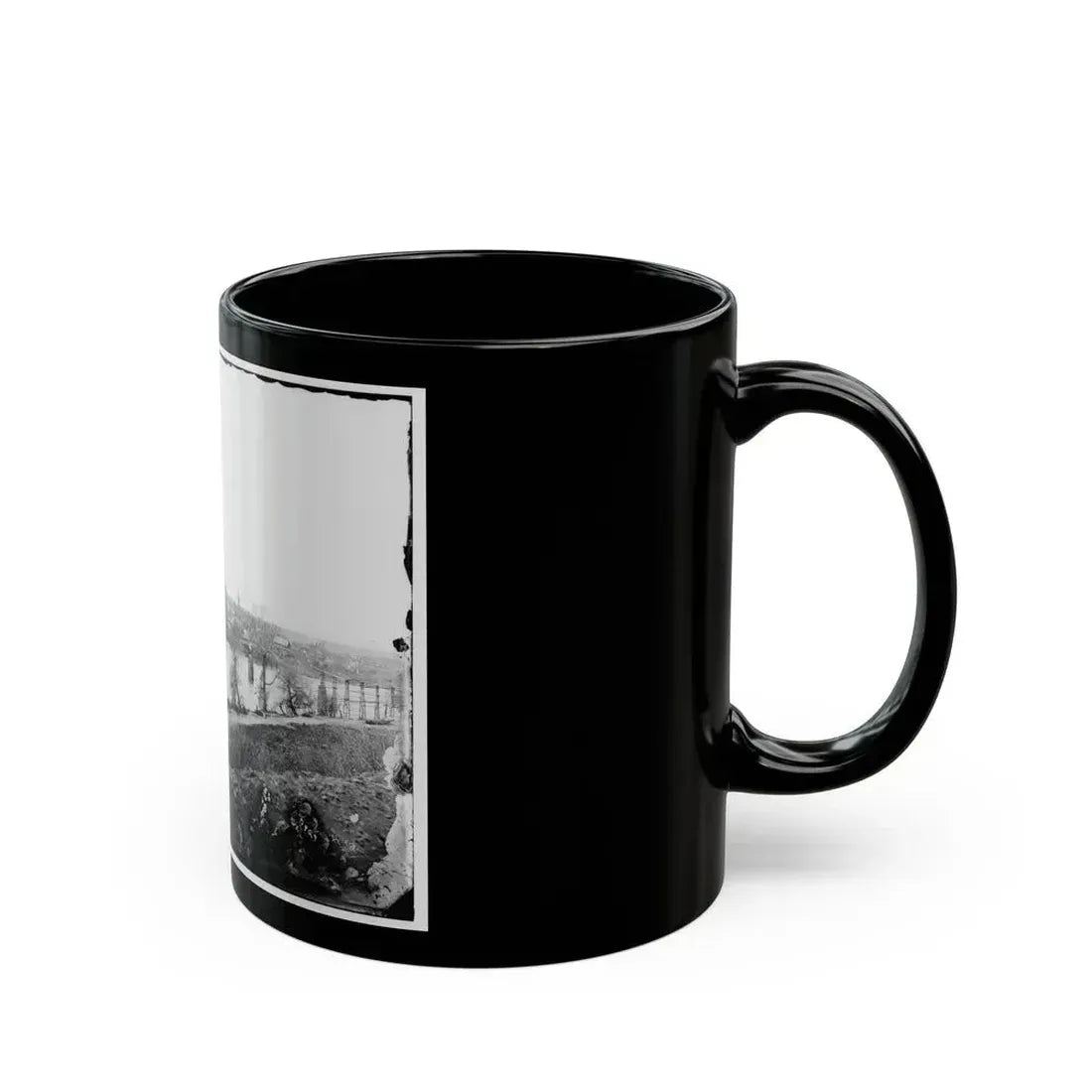 Fredericksburg, Va. View Of Town From East Bank Of The Rappahannock (U.S. Civil War) Black Coffee Mug - Go Mug Yourself