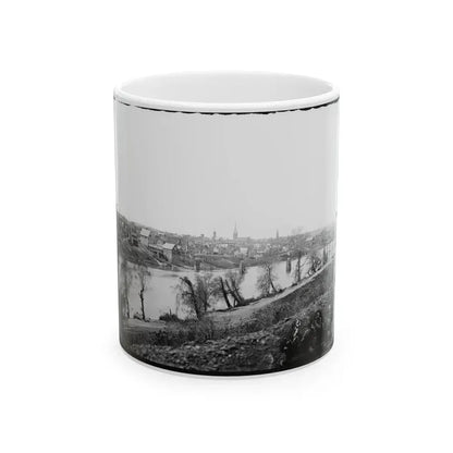 Fredericksburg, Va. View Of Town From East Bank Of The Rappahannock (U.S. Civil War) White Coffee Mug 11oz - Go Mug Yourself