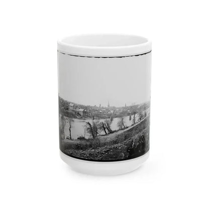 Fredericksburg, Va. View Of Town From East Bank Of The Rappahannock (U.S. Civil War) White Coffee Mug 15oz - Go Mug Yourself