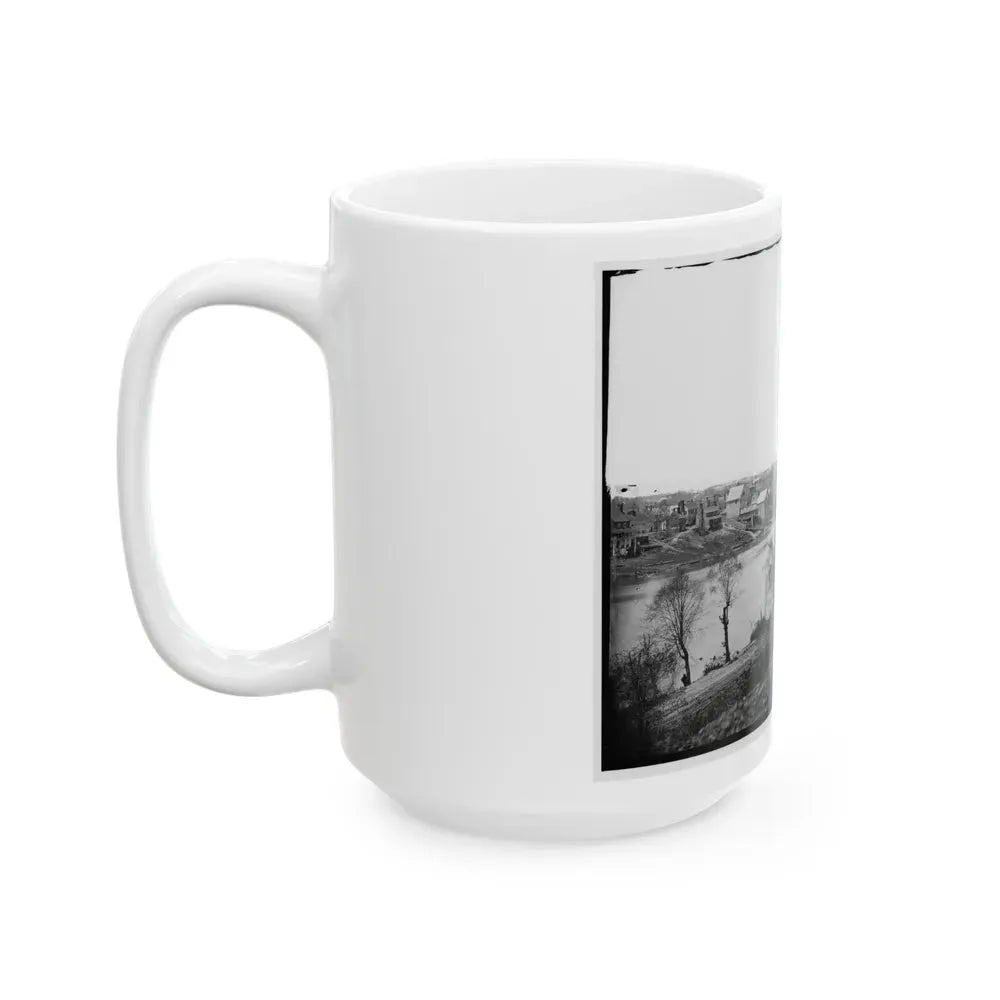 Fredericksburg, Va. View Of Town From East Bank Of The Rappahannock (U.S. Civil War) White Coffee Mug - Go Mug Yourself
