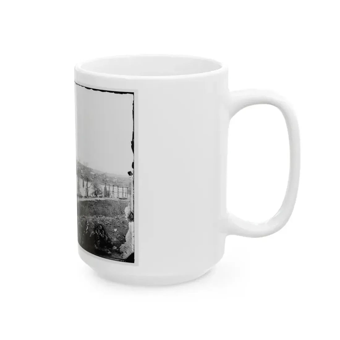 Fredericksburg, Va. View Of Town From East Bank Of The Rappahannock (U.S. Civil War) White Coffee Mug - Go Mug Yourself