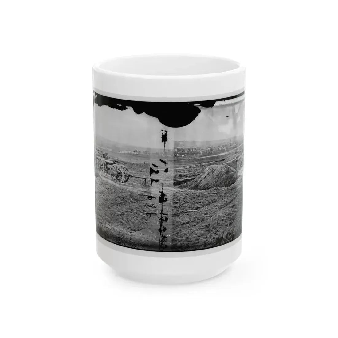Fredericksburg, Va. View Of Town From Tyler's Battery (U.S. Civil War) White Coffee Mug 15oz - Go Mug Yourself